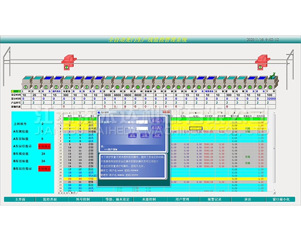 佳木斯全自动龙门生产线监控管理系统